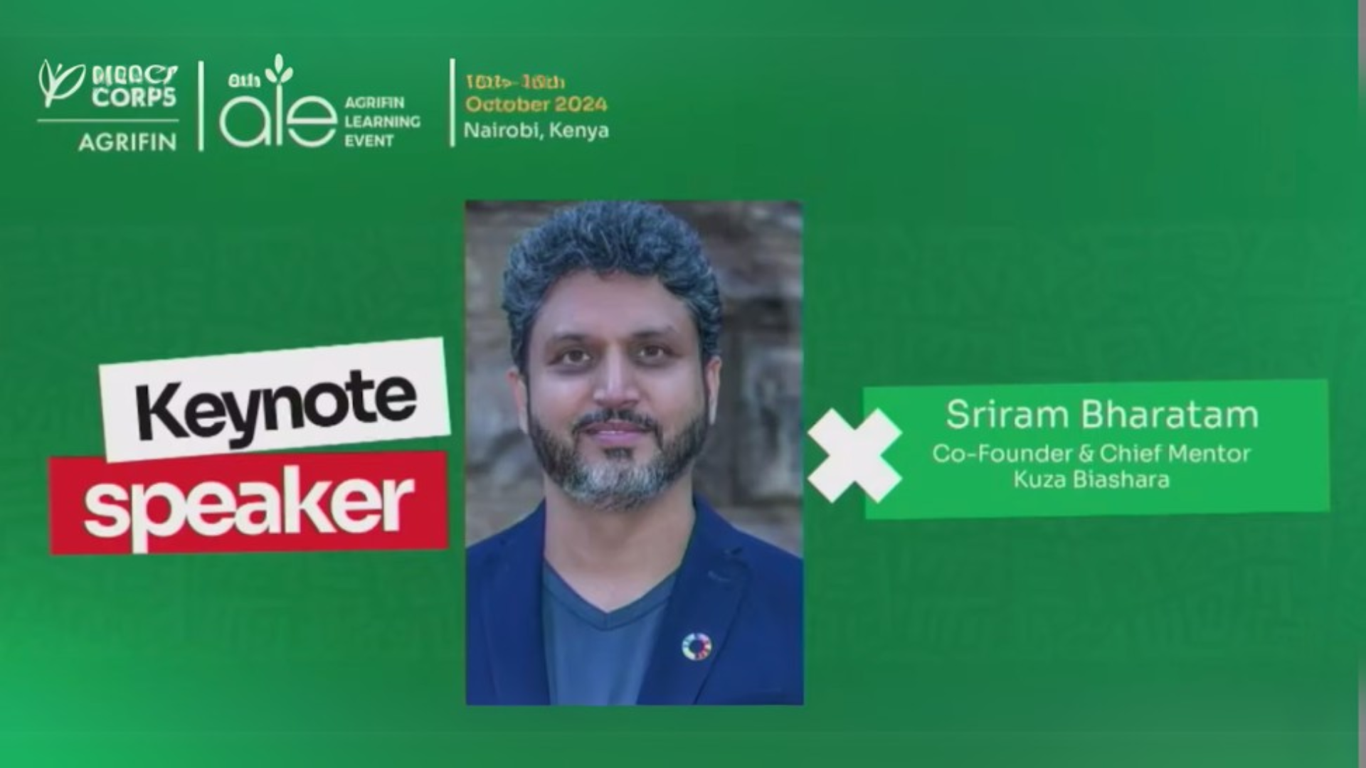Sriram Bharatam’s Inspiring Keynote at the 8th AgriFin Learning Event